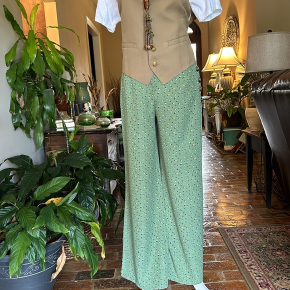 Francesca's Blue Rain high rise wide leg pants szS - Picture 2 of 13